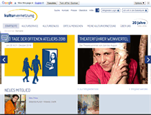 Tablet Screenshot of kulturvernetzung.at